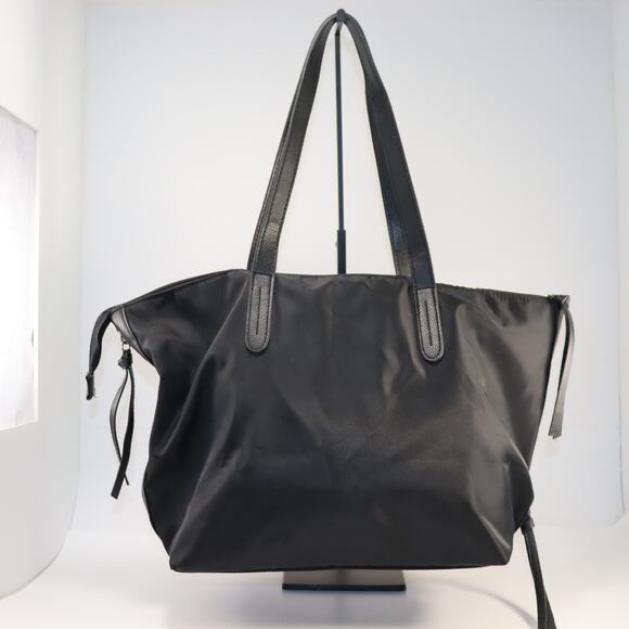 Botkier Black Nylon & Leather Trim Zip Tote Bag - Picture 2 of 6